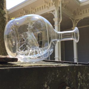 Ghost Viking Long Ship Bottle by Jason Gordon